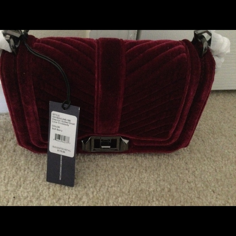 Rebecca Minkoff chevron velvet mini love